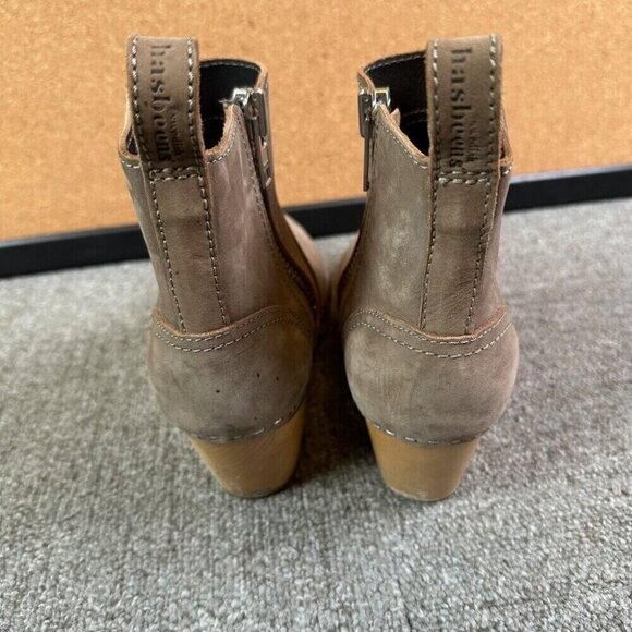 Swedish Hasbeens Zip It Emy Clog Boots Taupe Size EU 37 / US 7 - Neutral Cottage - Picture 7 of 9